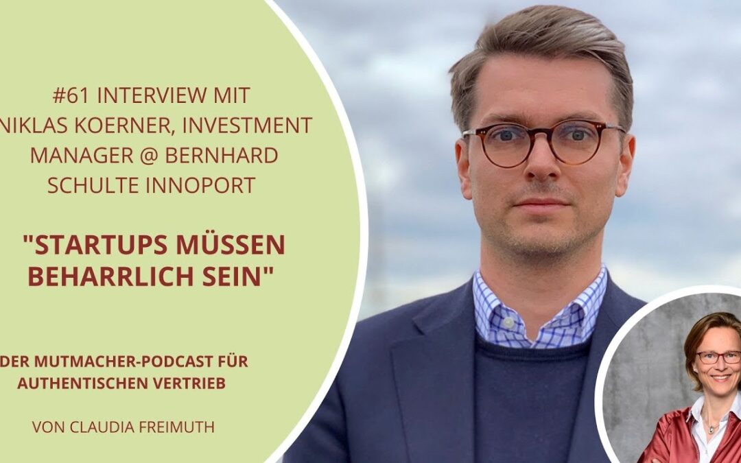 “Startups müssen beharrlich sein” Interview mit Niklas Koerner, Investment Manager @ Bernhard Schulte INNOPORT