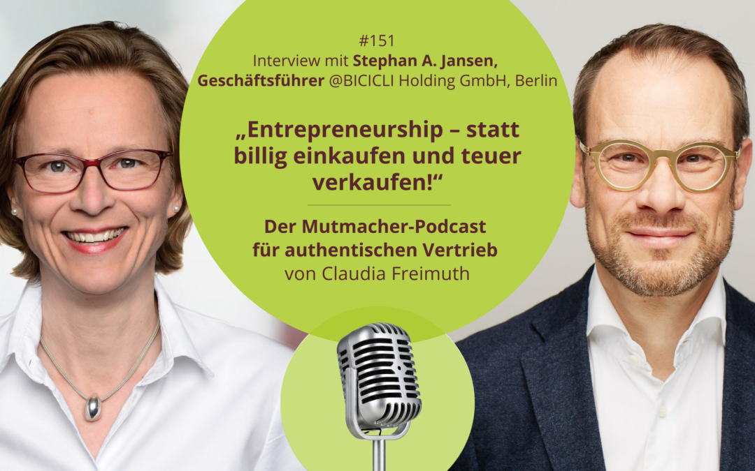 „Entrepreneurship – statt billig einkaufen und teuer verkaufen!“, Interview mit Stephan A. Jansen, Geschäftsführer @BICICLI Holding GmbH, Berlin